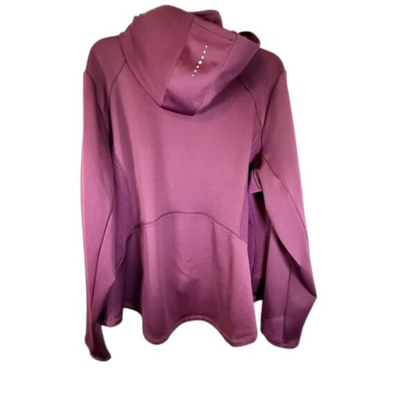 Tek Gear Dark Plum Quilted Front Hooded Mixed Media Jacket Size 2X - Picture 7 of 10